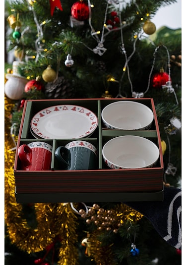 Acar Home Santa 2 Kişilik 6 Parça Kupa - Kase Seti