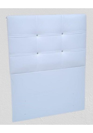 Başlık Dk Tek Kişilik 90'lık Model Suni Deri Beyaz Kumaş El Yapım