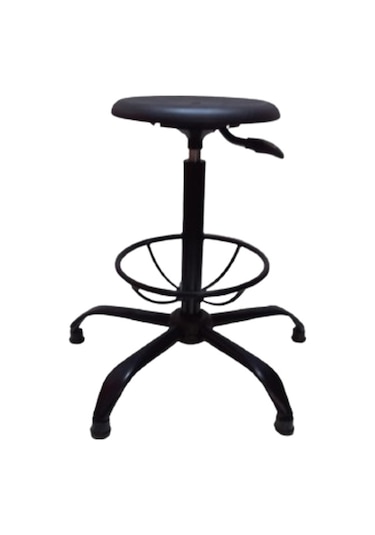 Monoblok Tablalı Laboratuvar Taburesi Çemberli Metal Ayaklı