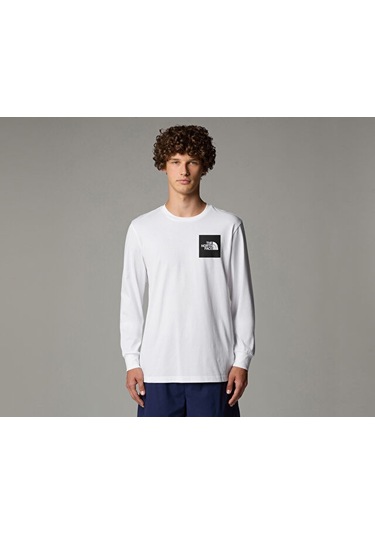 The North Face M L/s Fine Tee Erkek Outdoor Tişörtü Nf0a8a6pfn41 Beyaz Beyaz