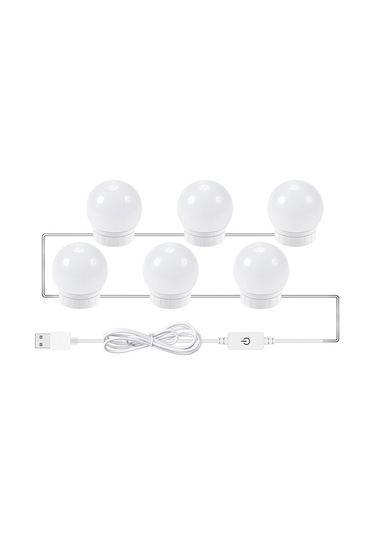 Konesam 6 Adet Dokunmatik Ayna Işığı - 3 Renk Ayarı Doğal Beyaz, Saf Beyaz, Sıcak Beyaz - Usb Güzellik Işığı - Makyaj Ve Banyo Kullanıma Uygun