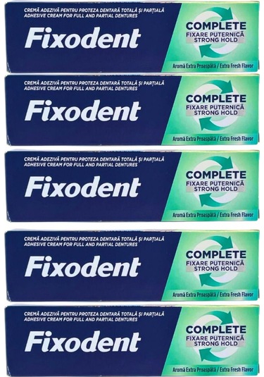 Diş Protez Yapıştırıcı Krem Naneli 37 Gr X5 Adet