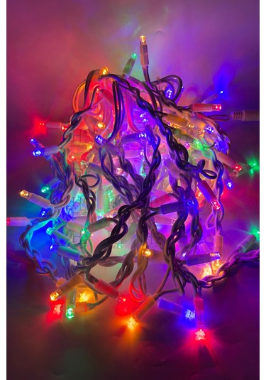 10 Metre Rgb İp Led Yılbaşı Süsü Ip65 Dış Mekan Eklenebilir Beyaz Kablolu Dekoratif Led Işık Renkli