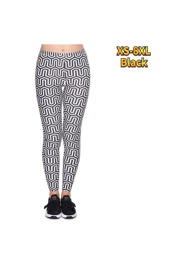 Novahub Siyah Bayan Açık Mor Tüy Baskılar Streç Yoga Tayt Spor Koşu Spor Salonu Spor Aktif Pantolon Siyah - 2xl SiYAH