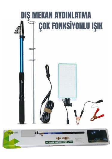 Powermaster Taşınabilir Ayarlanabilir Fonksiyonel Dış Mekan Aydınlatma Işığı Beyaz