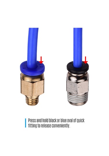 3 Adet Mavi Ptfe Tüp Hortum Boru 1 Metre İle 3 Adet