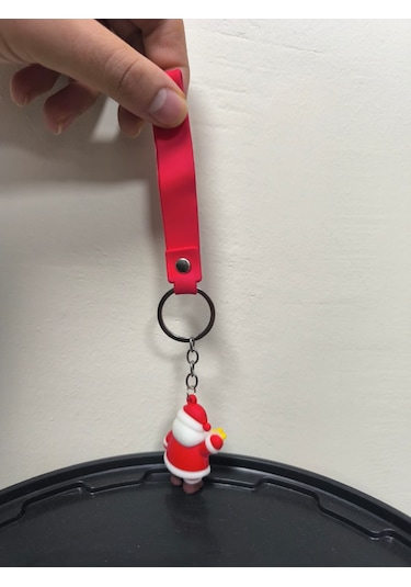 Yılbaşı Temalı Anahtarlık Yeni Yıla Özel Sevimli Ve Anlamlı Hediye Altın - Kırmızı