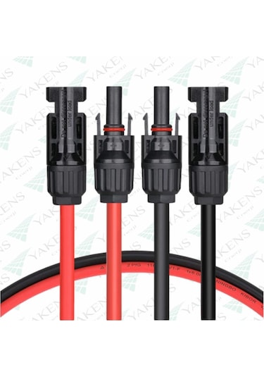 Güneş Paneli Uzatma Kablosu 30m+30m 6mm Çift Taraflı Mc4 Soketli Solar Ara Kablo Siyah Kırmızı