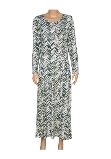 Barem Kadın Funda Belden Basene Büzgülü Penye Haki Elbise D58 Yeşil