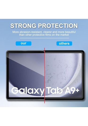 Galaxy Uyumlu Tab A9 Plus Sm-x210 11 İnç Ekran Koruyucu Darbelere Karşı Koruyucu Temperli Cam