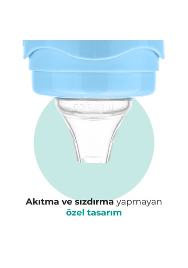 Mamajoo Damlatmaz Eğitici Kulplu Bardak, 270 Ml, Powder Blue, 1 A Mavi