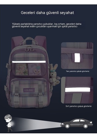 Weichuang01-o46gdkj Koreli Japon Kız Weichuang01 Okul Çantası Weichuang01 Kapasiteli Weichuang01 Lise Okul Çantası-mor