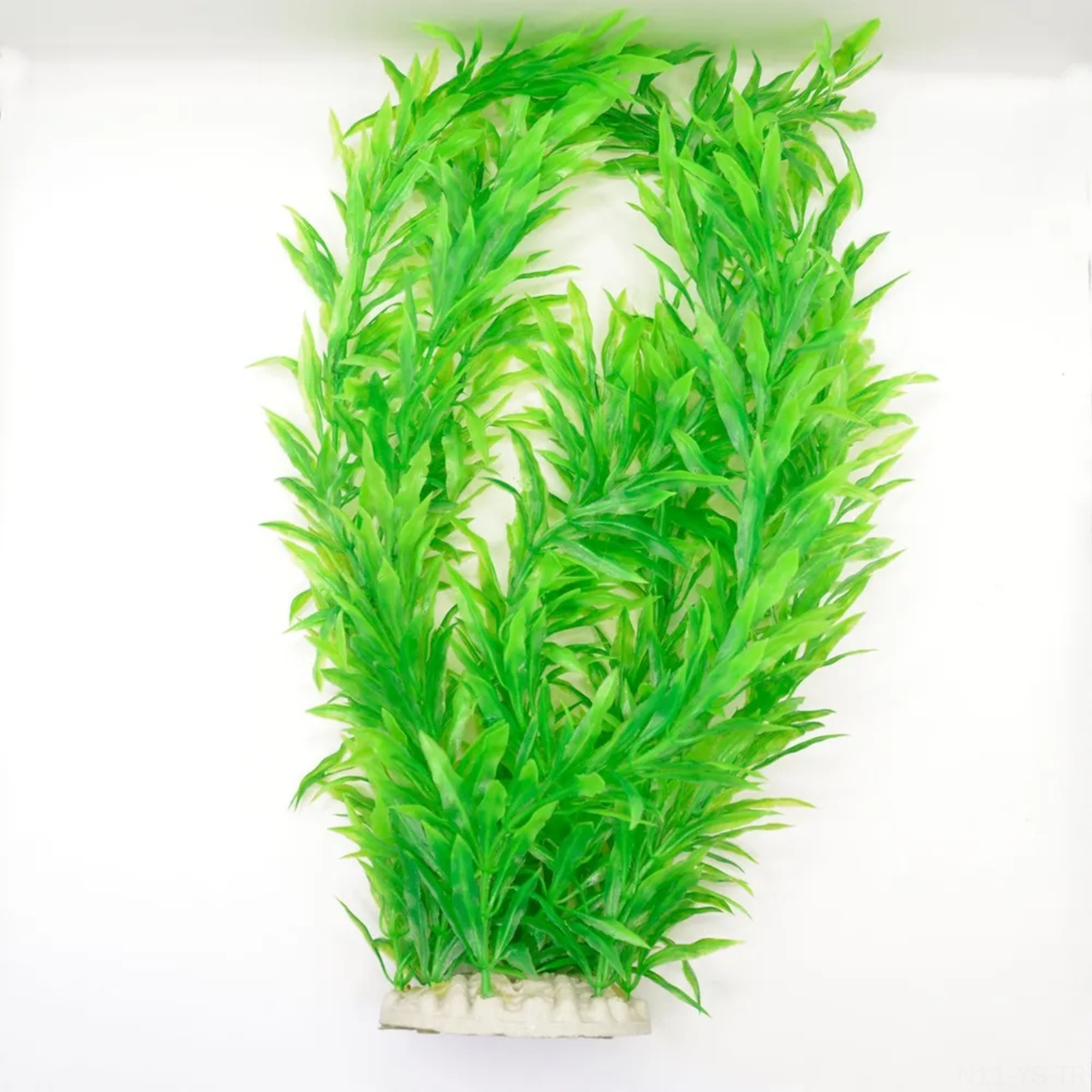 Yunboo Akvaryum Dekorasyonu Yumuşak Plastik Deniz Bitkisi - Renk Kaybı Olmayan Suyu Kirlenmez - 37cm Yeşil Su Bitkisi