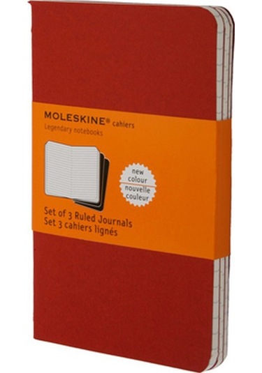 Moleskine 9X14 3'Lü Set Çizgili Kırmızı Butik Defter