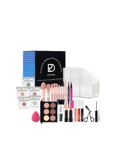 Geeroyoo Makyaj Seti Tam Birleşik: Taban, Göz, Dudak Makyajı - Kolay Uygulama, Zaman Tasarrufu, Uyumlu Tonlar - Box01