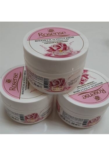 Rosense Besleyici El ve Vücut Gül Kremi 3 x 250 ML