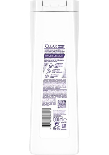 Clear Women Kepeğe Karşı Etkili Şampuan Yumuşak Parlak 3 x 350 ML