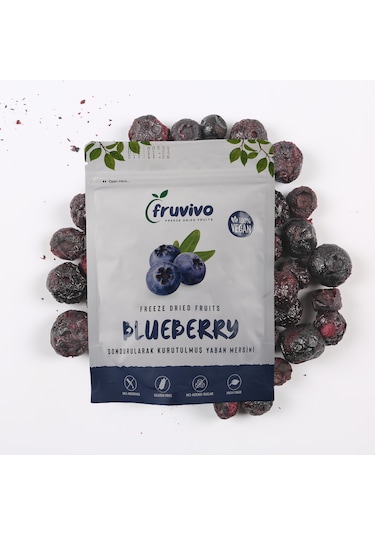Dondurularak Kurutulmuş Yaban Mersini 20 Gr, %100 Vegan Glutensiz