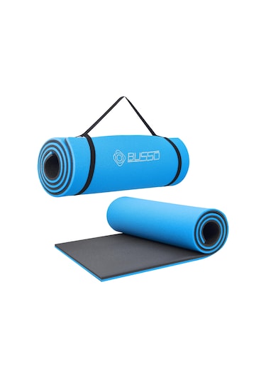 Busso PLT-30 Çift Renkli Pilates Minderi 1.6 CM Mavi - Gri