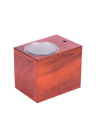 7 Watt Led Kırmızı Işık Tek Yönlü Dekoratif Iç Dış Mekan Bahçe Balkon Salon Teras Aplik Eskitme Bakır