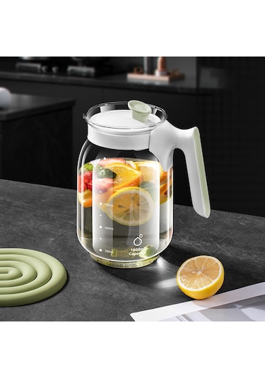 Homyl Soğuk Su Sürahi İçecek Cam 1800 Ml 60 Oz Sangria