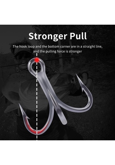 Krallık 3x Karbon Çelik Güçlü Tiz Kanca Olta Takımı Kanca Yüksek Mukavemetli Tuzlu Su Korozyon Önleyici Balıkçılık Kanca 4