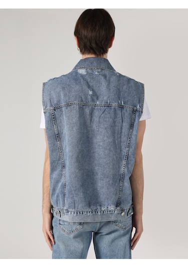 Colin'S Rahat Kesim Mavi Erkek Jean Yelek Cl1062452_Q1.V1_Dn10125