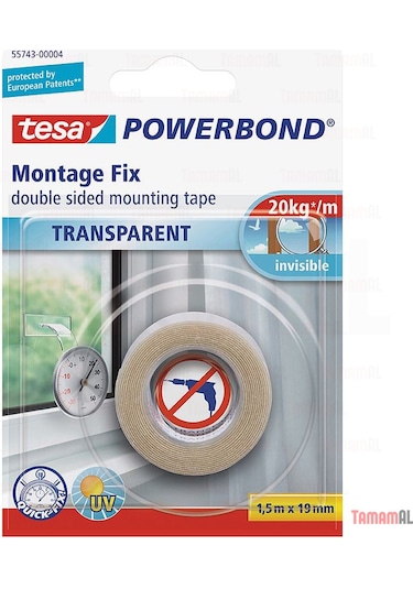 Tesa alman Markası Şeffaf Çift Taraflı Güçlü Köpük Bant 20 KG