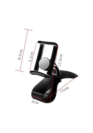 Araç İçi Konsola Takılan Döner Başlıklı Telefon Kıskacı Telefon Tutucu