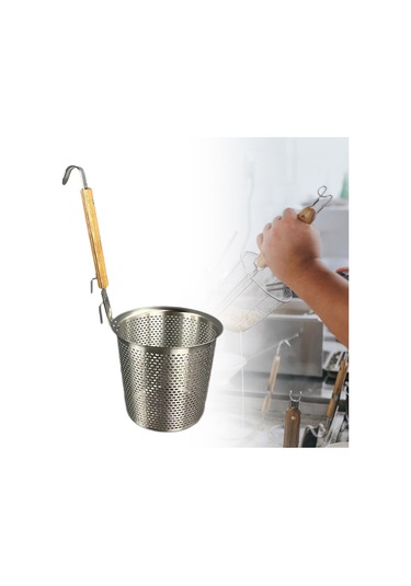 Homyl Gıda Süzgeci Derin Yağda Kızartılmış Yiyecekler Gümüş