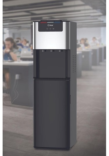 Kiwi Kwp-8555 Su Sebili Gizli Damacanalı Sıcak -soğuk -ılık Siyah