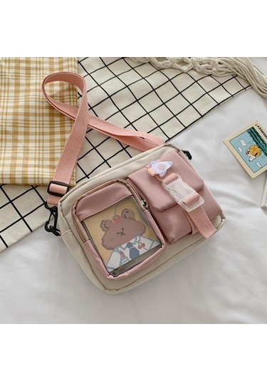 Japon Harajuku Kolej Tarzı Sevimli Kız Öğrenci Haberci Çantası Kadın Kampüs Moda Çantası Blue