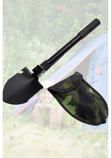 Efsane Kamp - Katlanabilir Kazma Kürek Seti Siyah