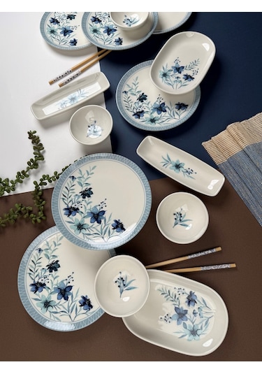 Tabak Evi Azur Kahvaltı Takımı 6 Kişilik 14 Parça Tvl14khprs1156 Çok Renkli