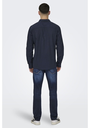 Only & Sons Erkek Gömlek 22012321 Lacivert Lacivert