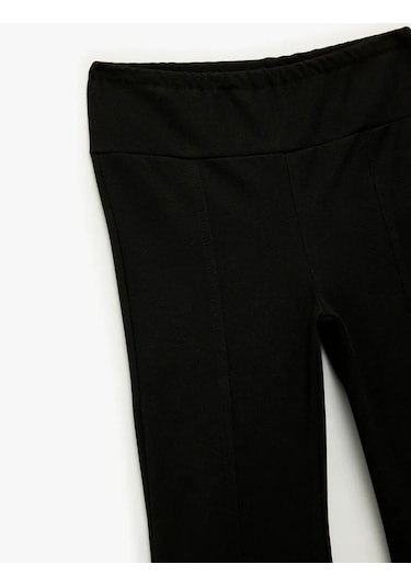 Koton Basic İspanyol Paça Siyah Kız Çocuk Pantolon 6wkg40031ak Siyah