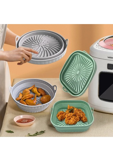 Katlanabilir Hava Fritözü Silikon Astar Yeniden Kullanılabilir