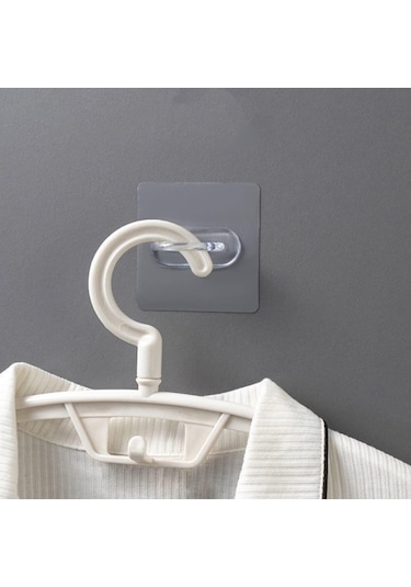 Yapışkanlı Yüzük Stil Banyo ,mutfak Eşya Askılığı-al4759 1 Adet Şeffaf