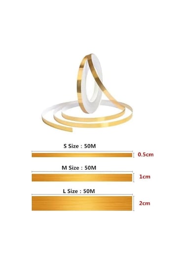 Gümüş 50 M/rulo Kendinden Yapışkanlı Zemini Çıkartmalar Su Geçirmez Duvar Boşluğu Sızdırmazlık Bandı Şerit Zemini Güzellik Dikiş Etiket 1cm Gümüş
