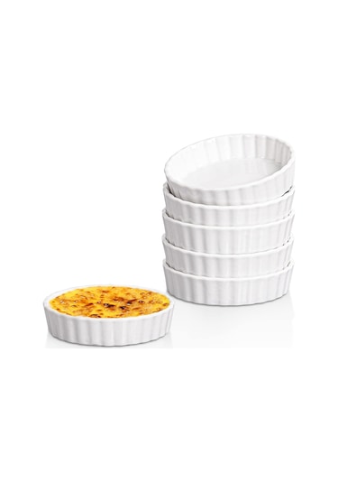 Xurunkeji 5 Oz Creme Brulee Kapları, Yuvarlak Yivli Kiş Kapları, Tart Tepsisi, Fırında Pişirmeye Uygun Kaplar, Sufle, 6'lı Paket Kaplar Beyaz Xurunkeji 5 Oz Creme Brulee Kapları, Yuvarlak Yivli Kiş Kapları, Tart Tepsisi, Fırında Pişirmeye Uygun Kaplar, Sufle, 6'lı Paket Kaplar Beyaz