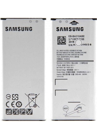 Samsung Uyumlu Galaxy A3 2016 Sm-A310 Eb-Ba310Abe Batarya Pil 2300Mah