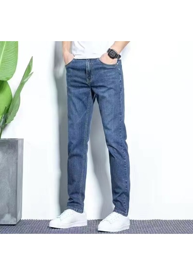 Erkek Streç Kot Pantolon Koyu Mavi