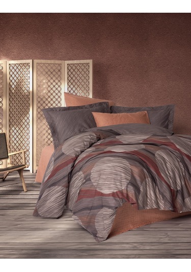 Cotton Box Modern Çift Kişilik Nevresim Takımı Fluss Tarçın