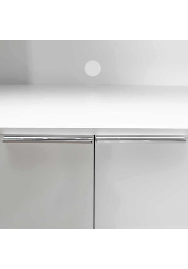 Diamond 2 Kapaklı Orta Bölmeli 5 Raflı Dolap - Lake Beyaz Çok Renkli