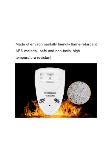 Lı-3110 Ultrasonik Elektronik Sıçan Kurtlayıcı Ev Akıllı Böcek Kovucu Beyaz , Boyut:abd Fişi Beyaz