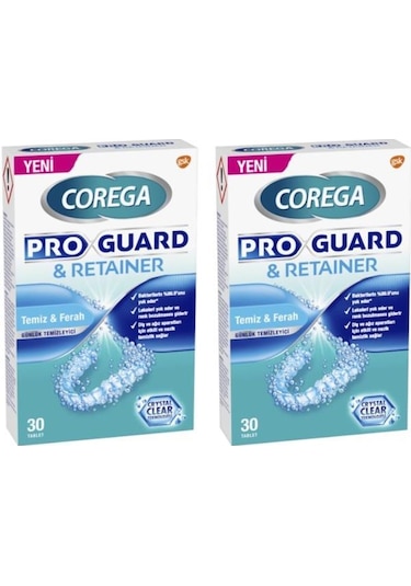 Corega Proguard & Retainer Diş Apartı Temizleyici Tablet 2 x 30'lu