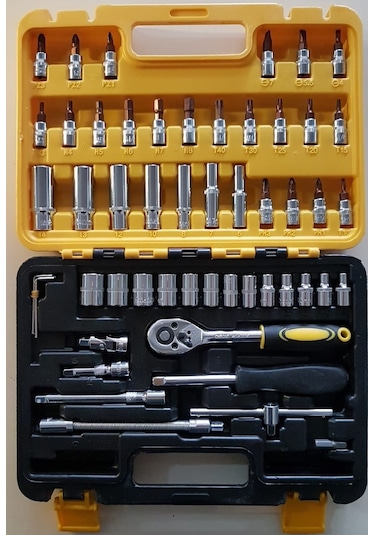 Kutulu 53 Parça Lokma Takımı Araç Tamir Seti Cırcırlı Lokma   Seti