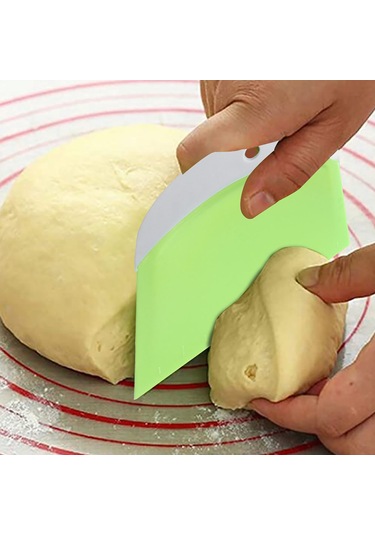 Vkemall Yeşil Gıda Grade Plastik Krem, Hamur, Çikolata Kazıcı - Dayanıklı, Temizlenmesi Kolay, 2 Adet Paket Yeşil