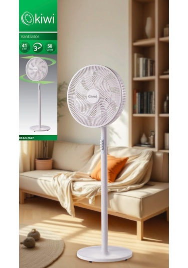 Kiwi KFAN-7627 Salınım Fonksiyonlu Ultra Sessiz Stand Vantilatör
