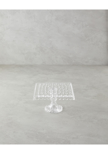 English Home Bubbles Cam Kek Standı 18x11 Cm Şeffaf Şeffaf